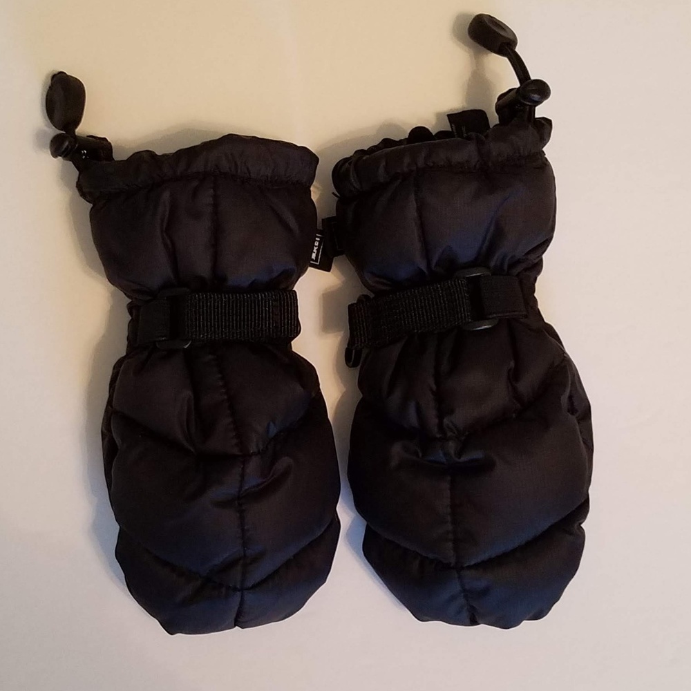 REI Toddler Black Mittens Large Snow Ski Down Fill